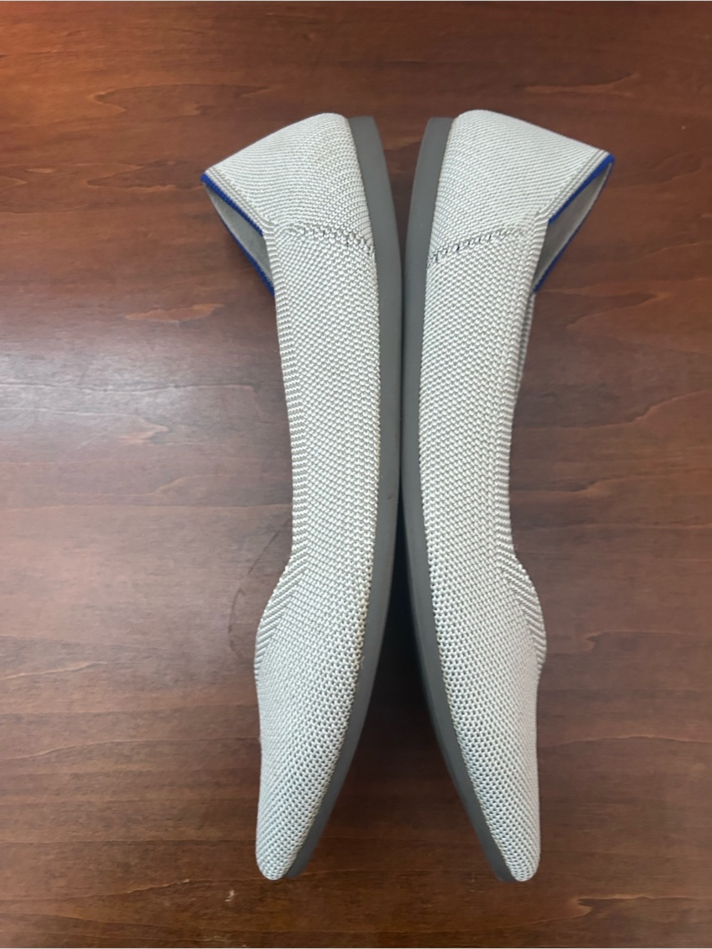 ROTHYS FLAX birdseye light grey Pointed-Toe Women's Flats 9 - Picture 4 of 9